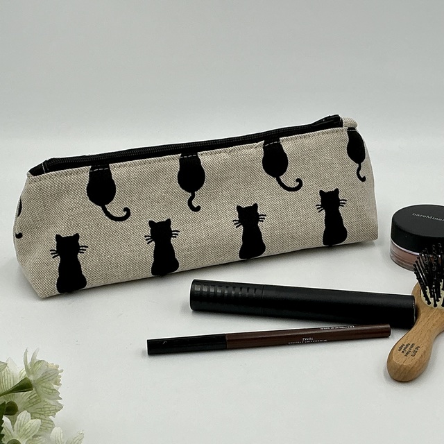 Sitting Black Cats Make Up bag, Pencil Case