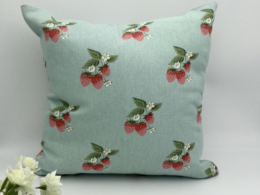 Strawberry Cushion, Blue Sophie Allport Design