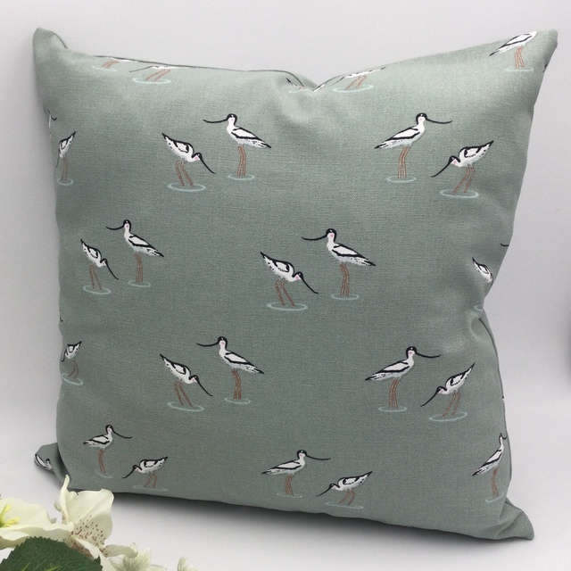 Avocet Coastal Birds Cushion, Sophie Allport