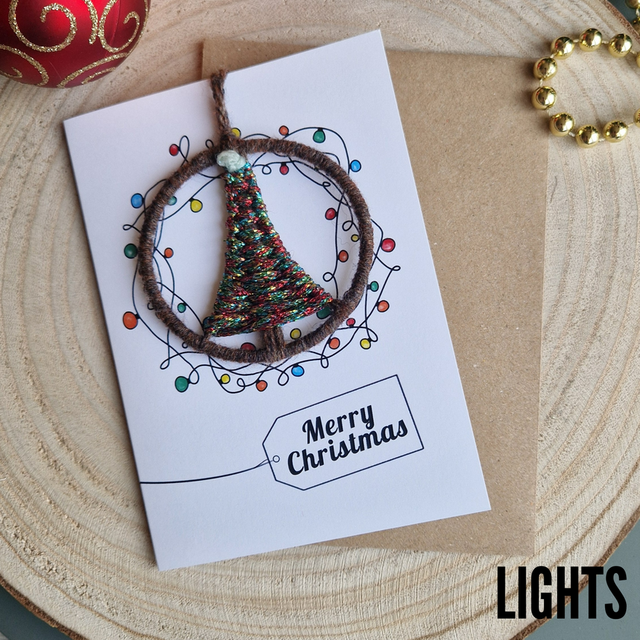 Fairy Lights Greetings Card with Decoration