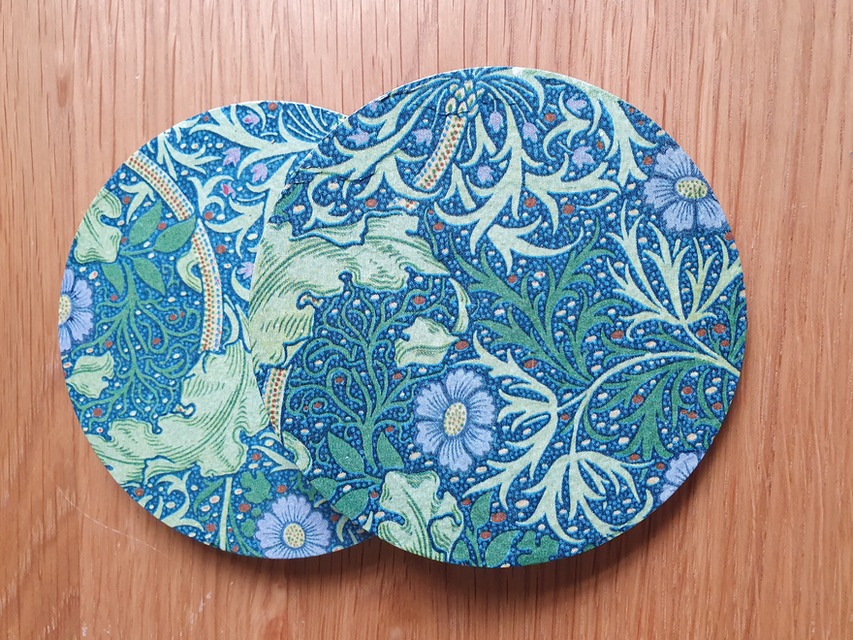 Slate Coasters - William Morris inspired
