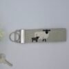Sheep with Lamb Fabric Key Fob, Key Ring