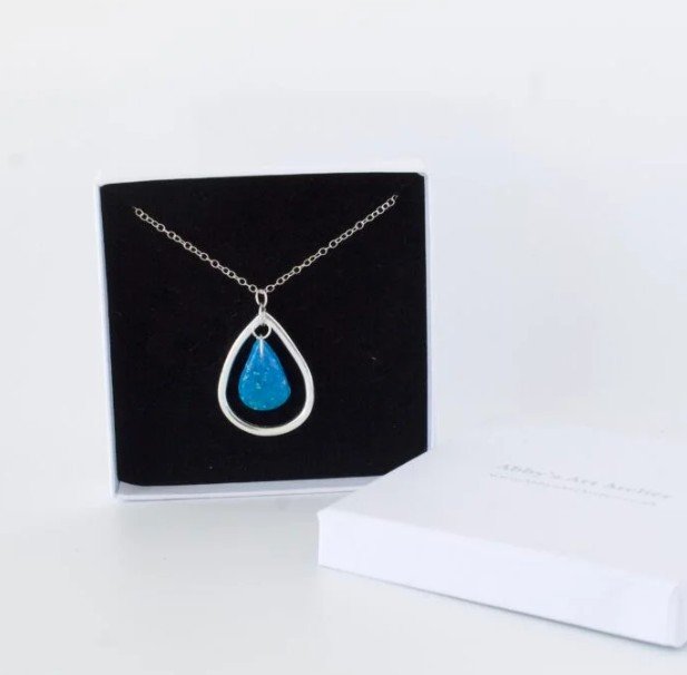 Image of handmade clay necklace