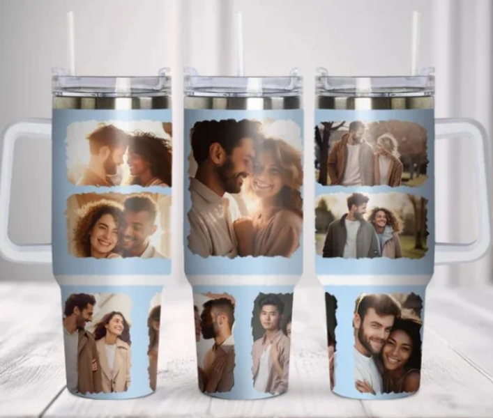 Image of a cold drink cup with personaliseable images covering it